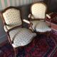Paire de fauteuils de style Louis XV