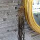 large old oval golden mirror 84x51cm