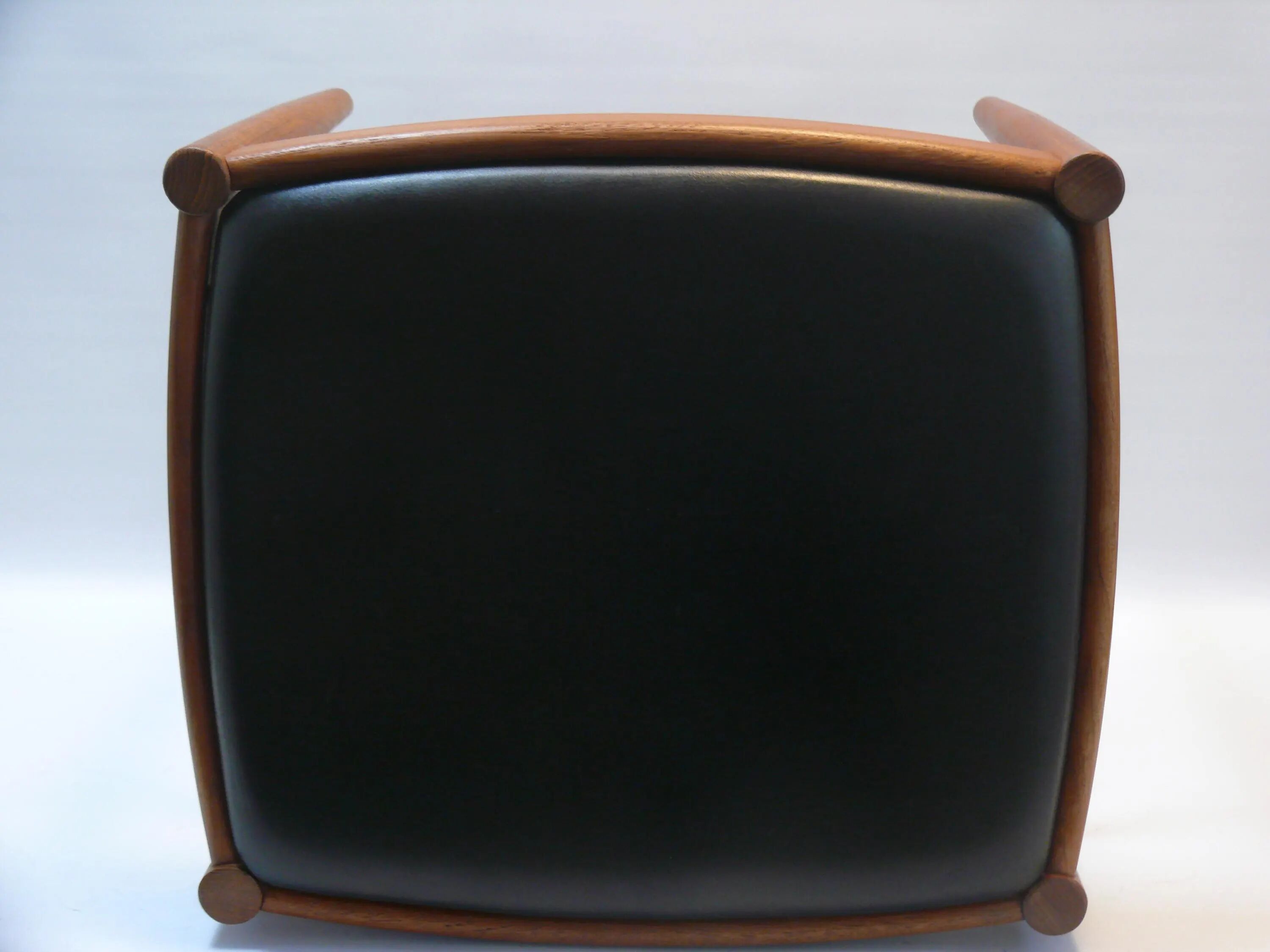 Ottoman - Stool, Teak - Artificial Leather, H.W. Klein for Bramin, Denmark - 1960s