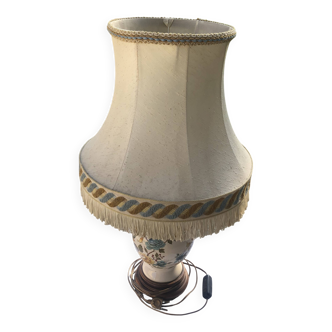 Vintage Moustier earthenware lamp