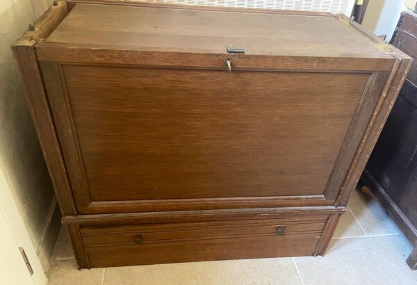 Meuble vitrine bibliothèque bar modulable MD-années 60