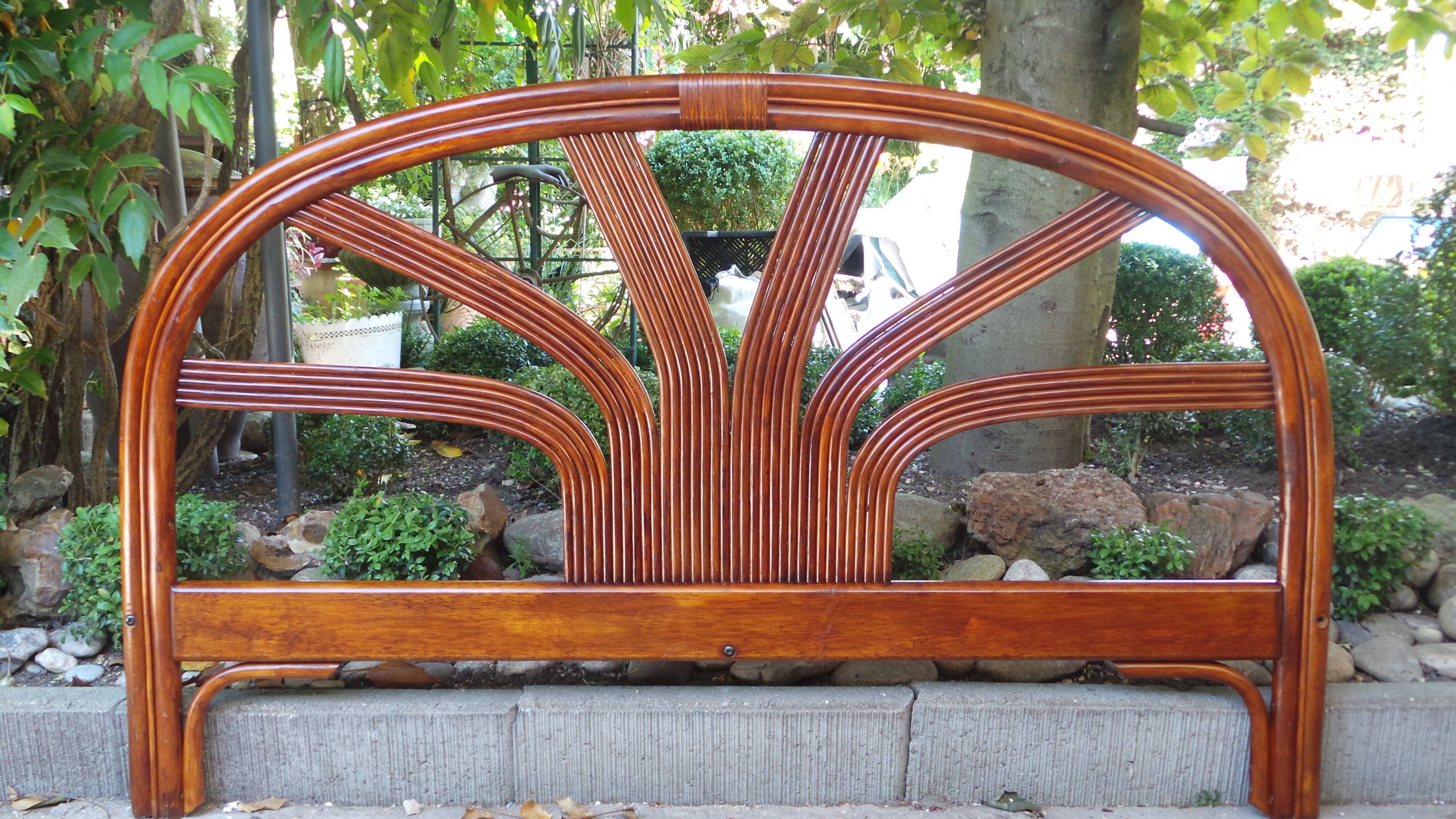 Vintage rattan headboard