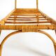 Lovely small Italian 60s bamboo side or coffee table with a iced glass top