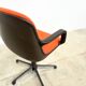 Visitor chair Charles Pollock for Comforto — orange wool, 1970s