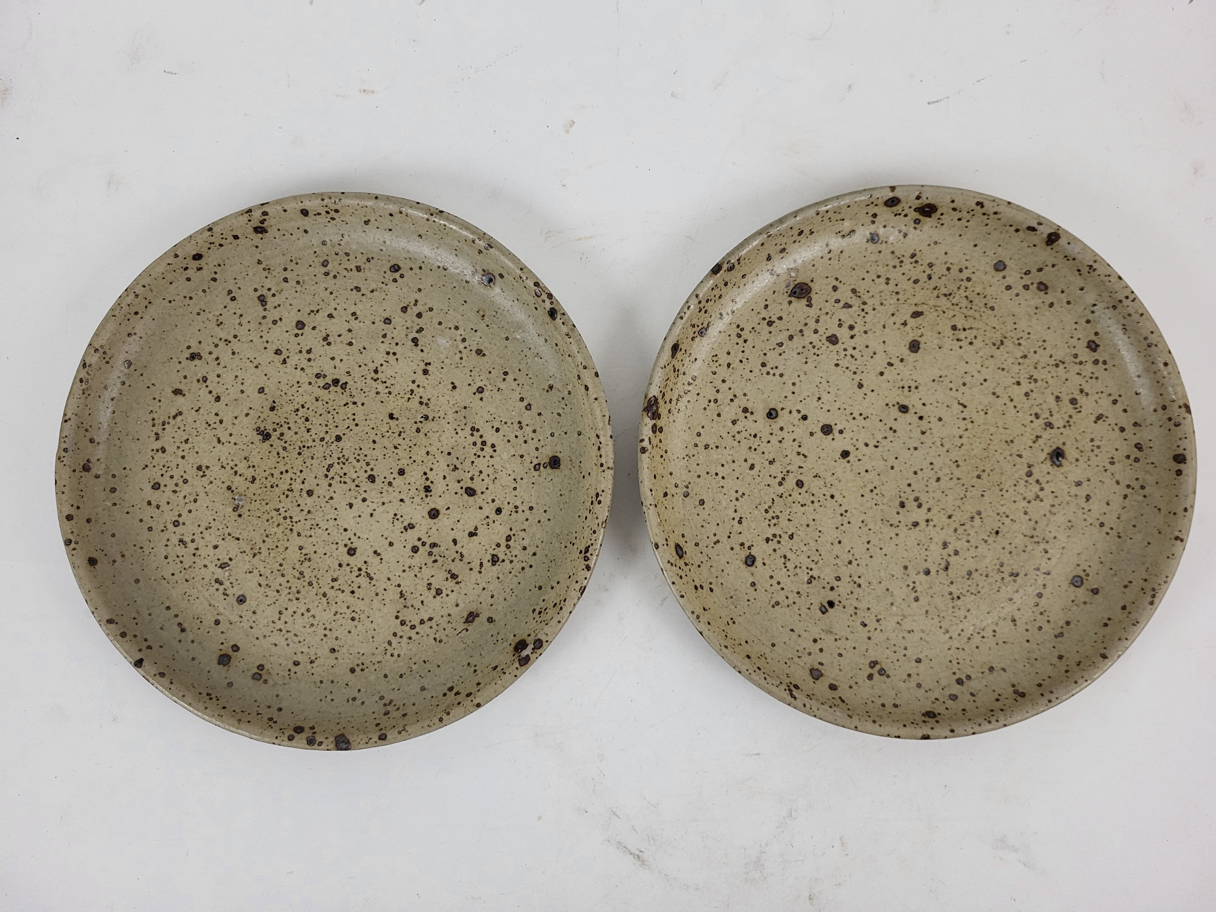 2 dishes in Puisaye pyrite stoneware