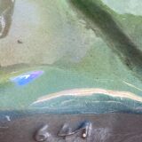 Iridescent ceramic wolf dog, Hubert Béquet