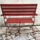 Banc pliable en fer et bois