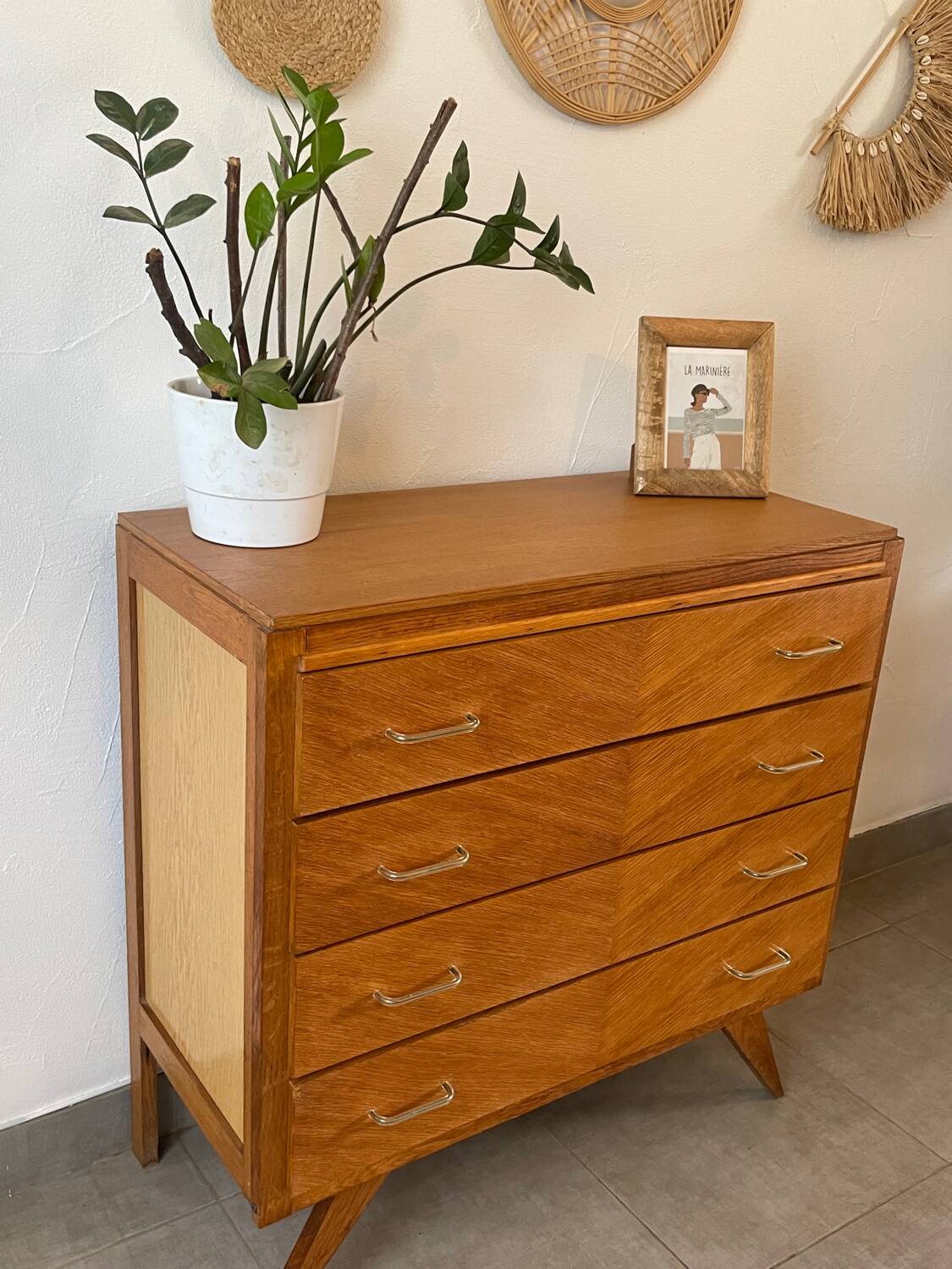Charmante commode vintage en chêne