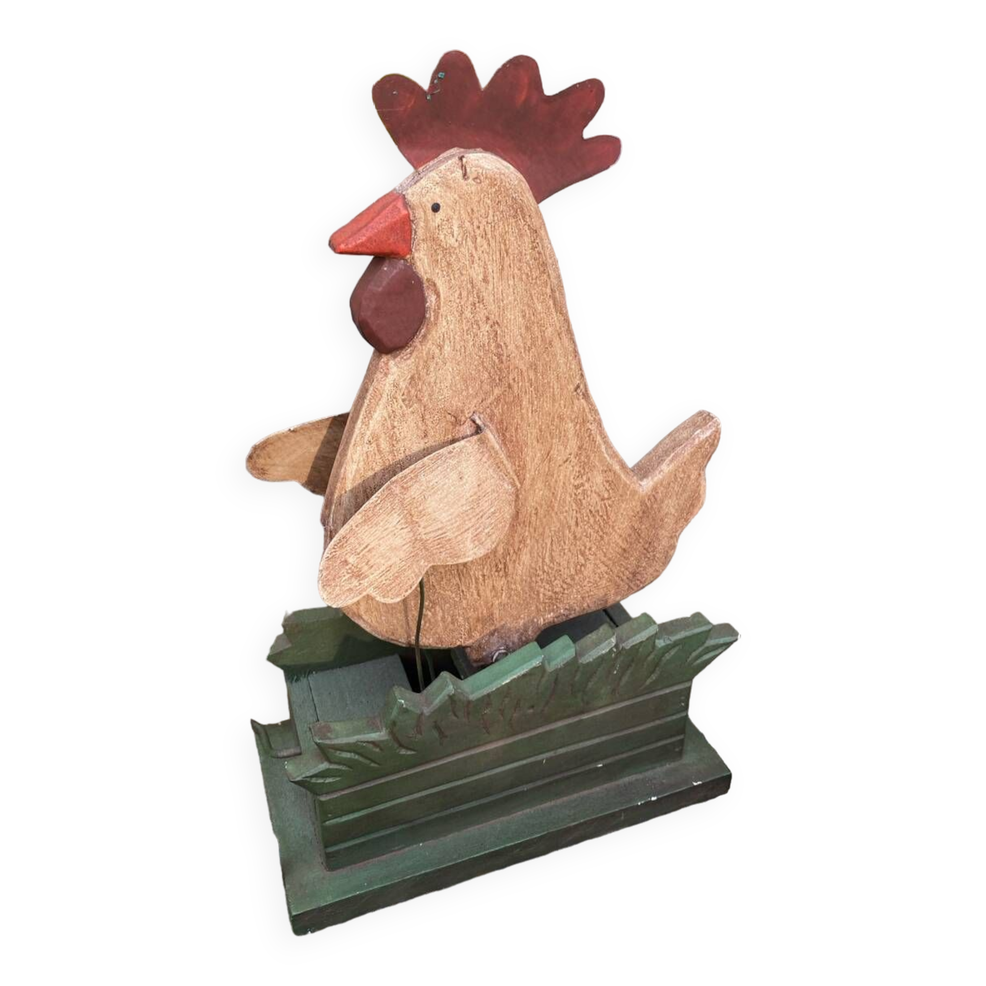 Mechanical wooden hen
