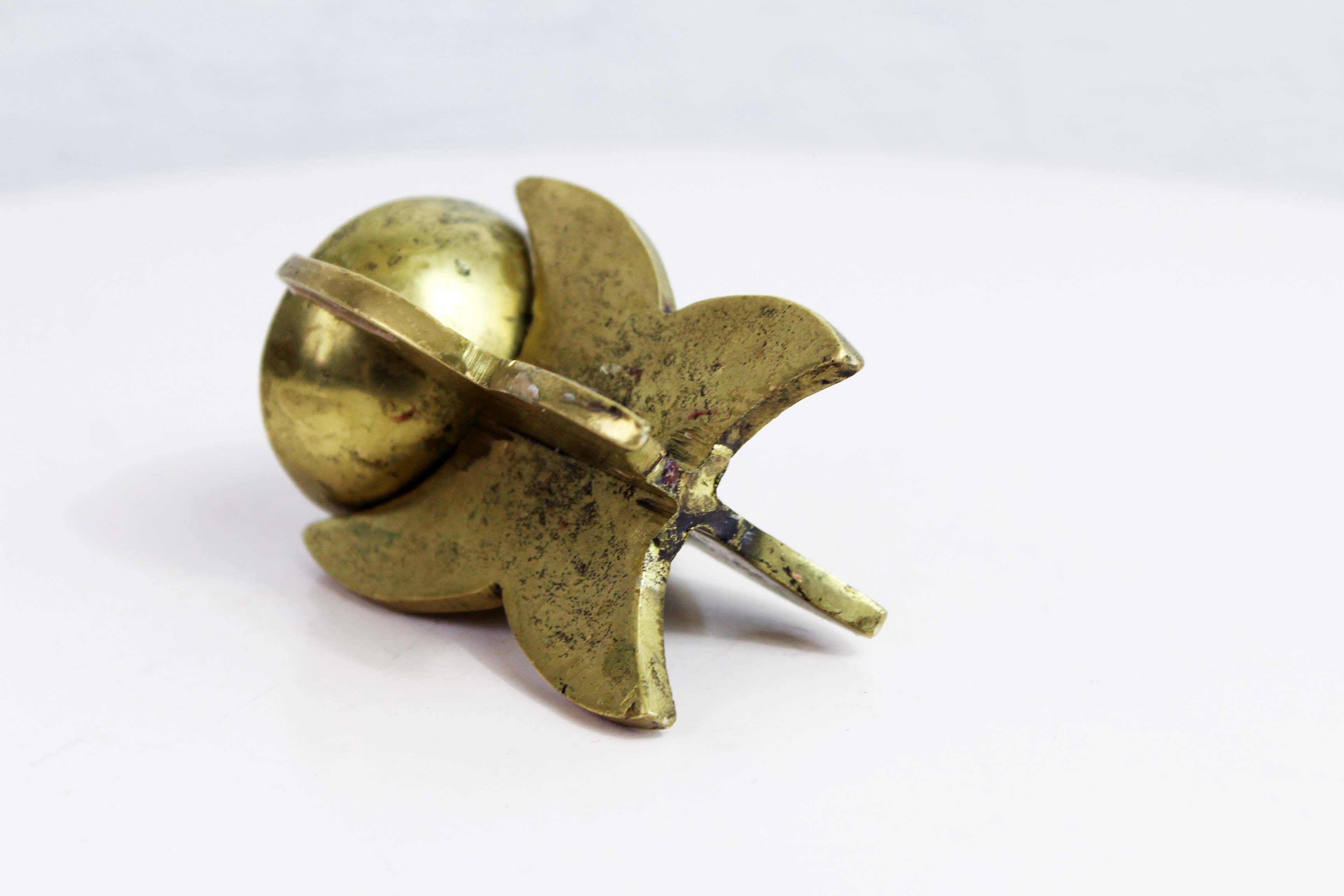 Brutalist candleholder bronze