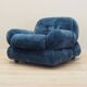 Blue armchair, Italian design, 1970s, production: Italy