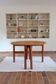 Extendable round table in solid beech, 1980s.