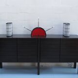 4-door sideboard in tinted solid iroko