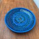 Large wall plate Rimini Blu Italian mid-century by Aldo Londi for Bitossi, 1960s.