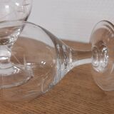 Set of 4 finely engraved vintage port wine glasses