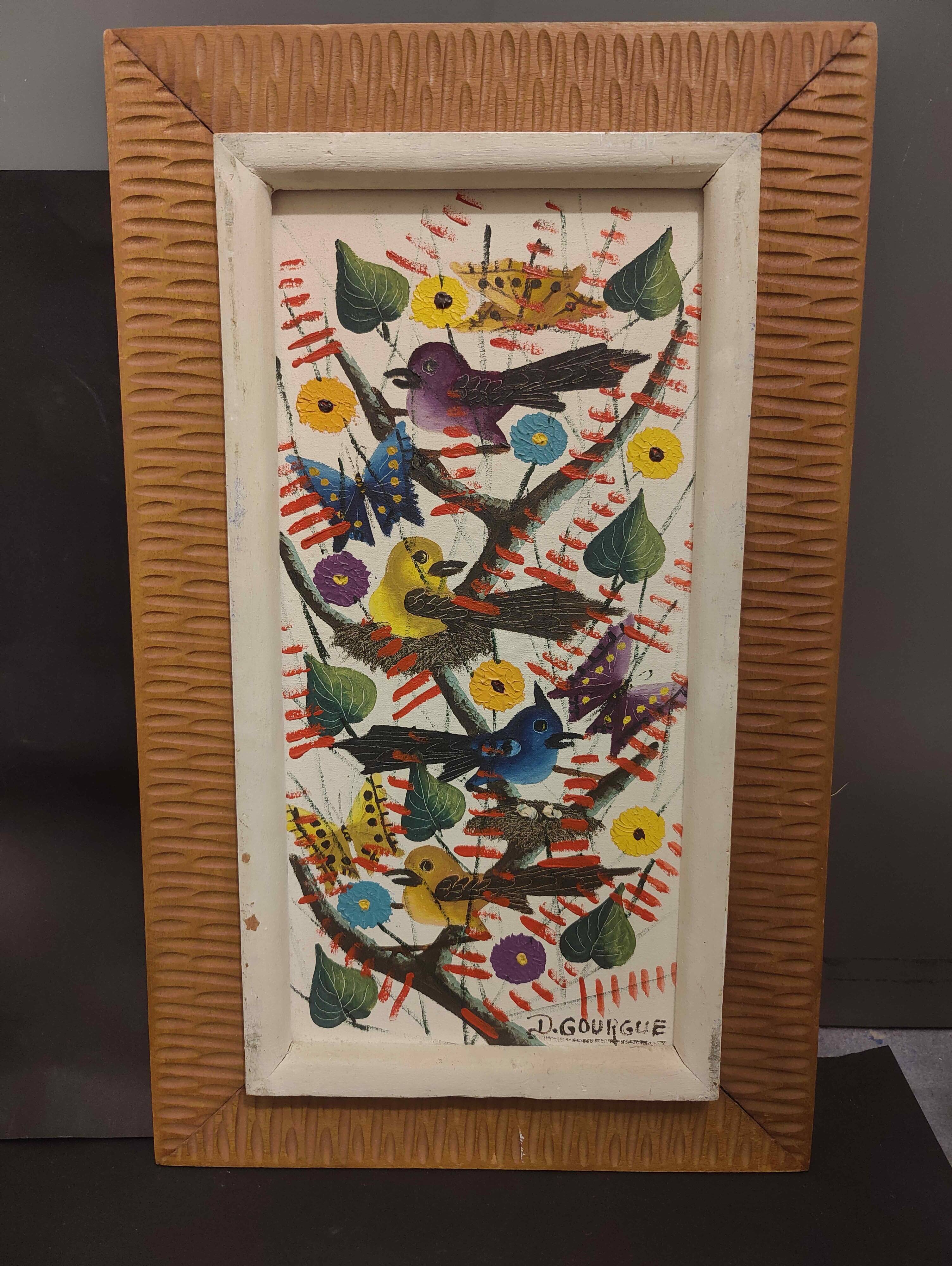 Tableau Oiseaux du peintre Decourcelle Gourgue