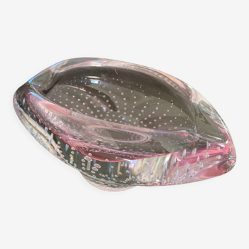 Ashtray Murano bubbled pink