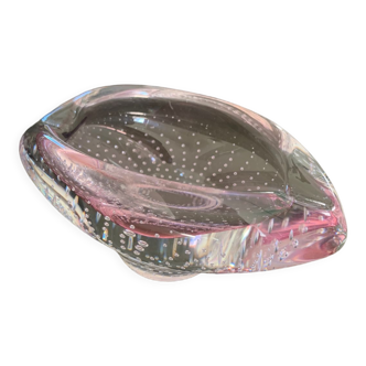 Ashtray Murano bubbled pink