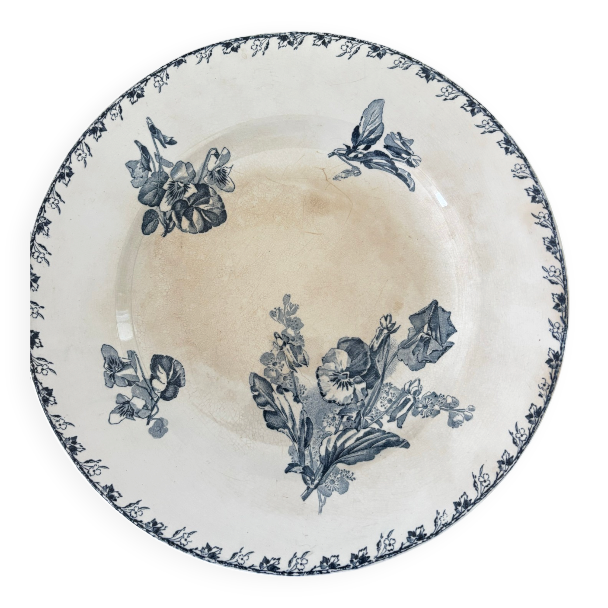 Antique plate from Sarreguemines Stella