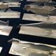 12 knife holders signed Yorel Art Deco