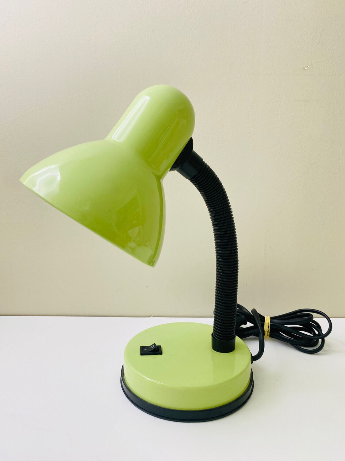 Vintage lacquered metal table lamp