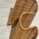 Wicker wall-mounted newspaper holder, France 1960's