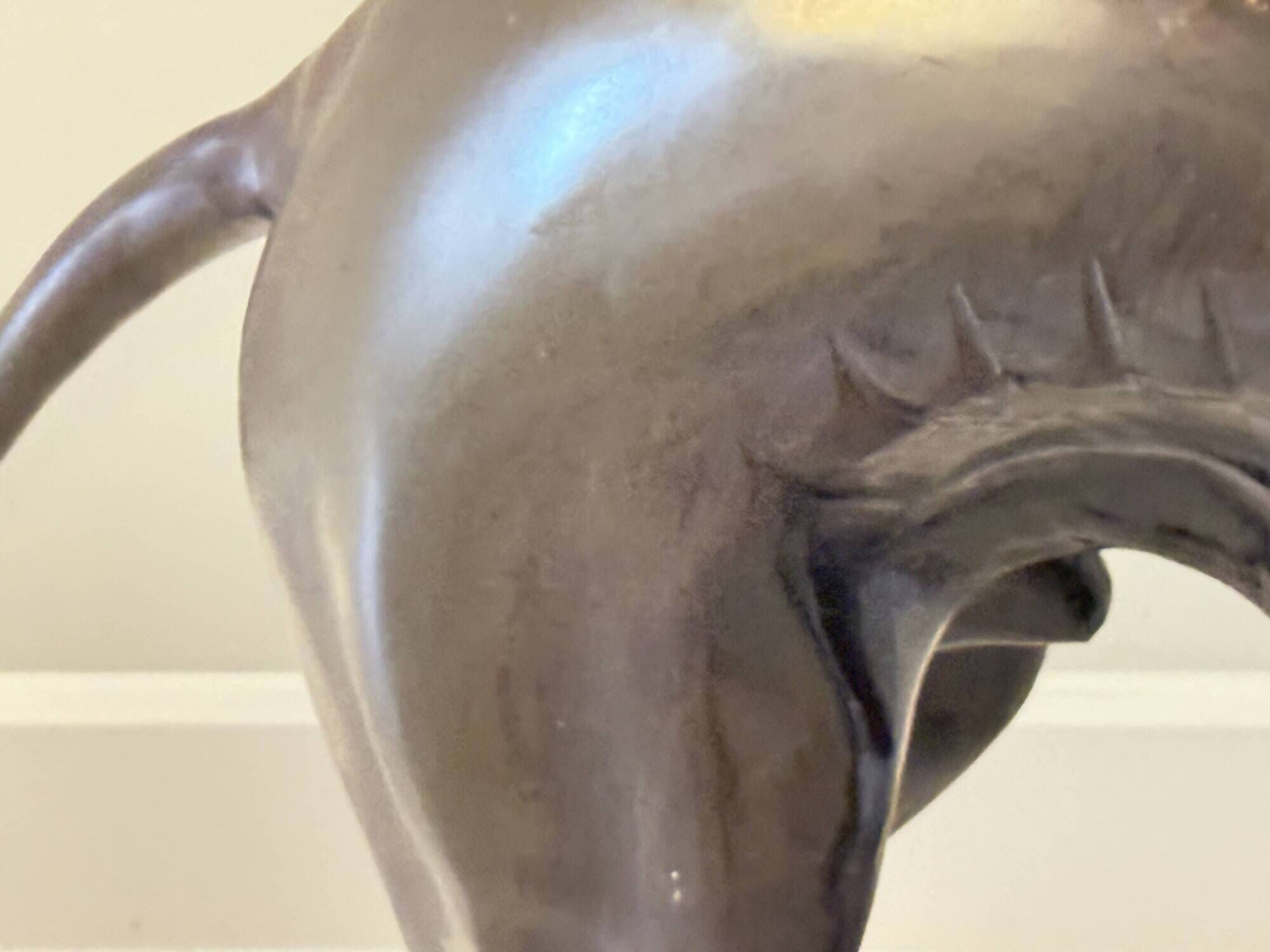 Monumental Bronze Statue of an Italian Greyhound / Whippet – Large Antique Sculpture Representing a Dog