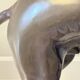 Monumental Bronze Statue of an Italian Greyhound / Whippet – Large Antique Sculpture Representing a Dog