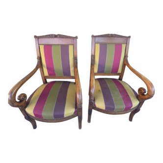 Set of colorful armchairs