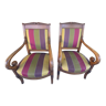 Set of colorful armchairs
