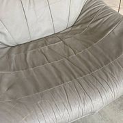 Swivel lounge chair ottoman footrest leather Mantis Gerard Van den Ber