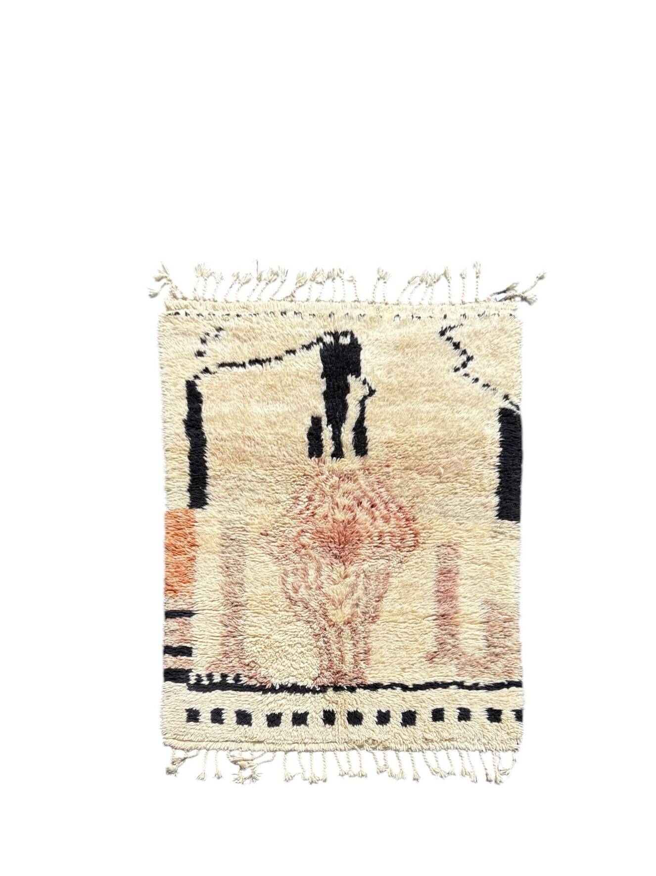 Moroccan Berber rug Mrirt in wool 130x180 cm