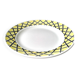 Plat rond semi-creux en faïence de Badonviller