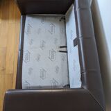 Roche Bobois leather sofa + removable chaise longue