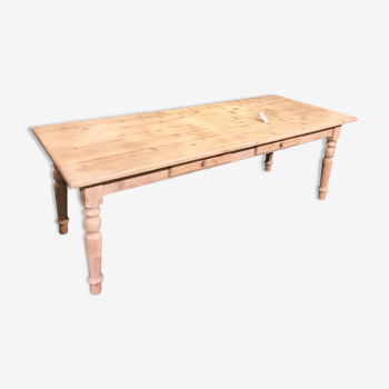 Large bleached pine table