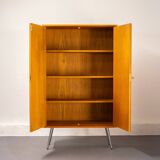 Mid Century Teak and Steel Wardrobe by Franz Meyer Möbel, 1960's, Germany