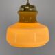 Mid-century brass & glass pendant light, 1970s