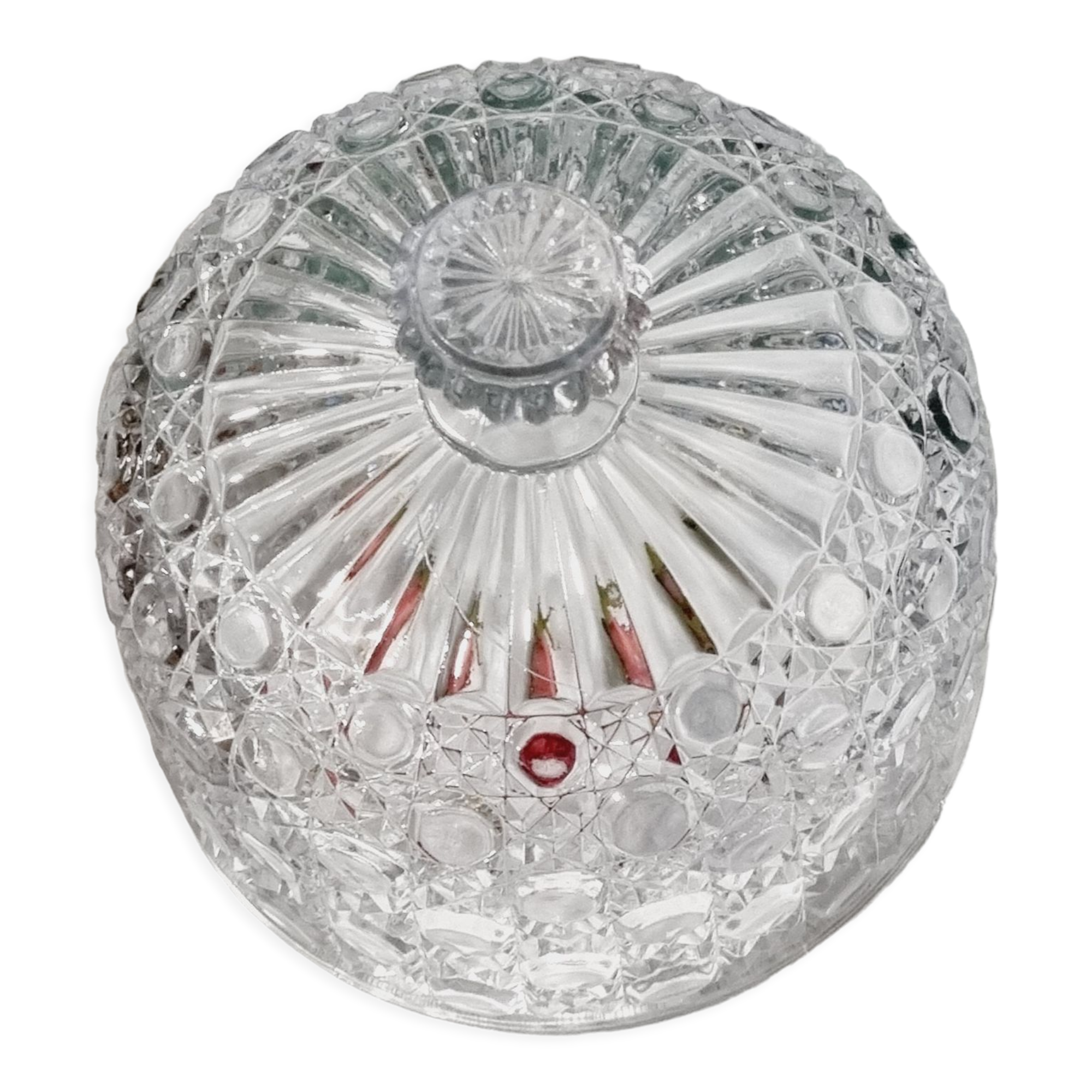 Round dish with crystal bell