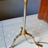 Vintage tripod floor lamp in gold-plated brass