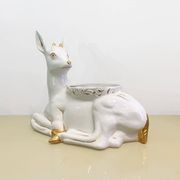 Vintage Italian Antica Athena Deer Faun Ceramic Flower Planter c.1980s