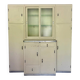 Vintage 1950s painted wooden sideboard – display cabinet, drawers and shelves –