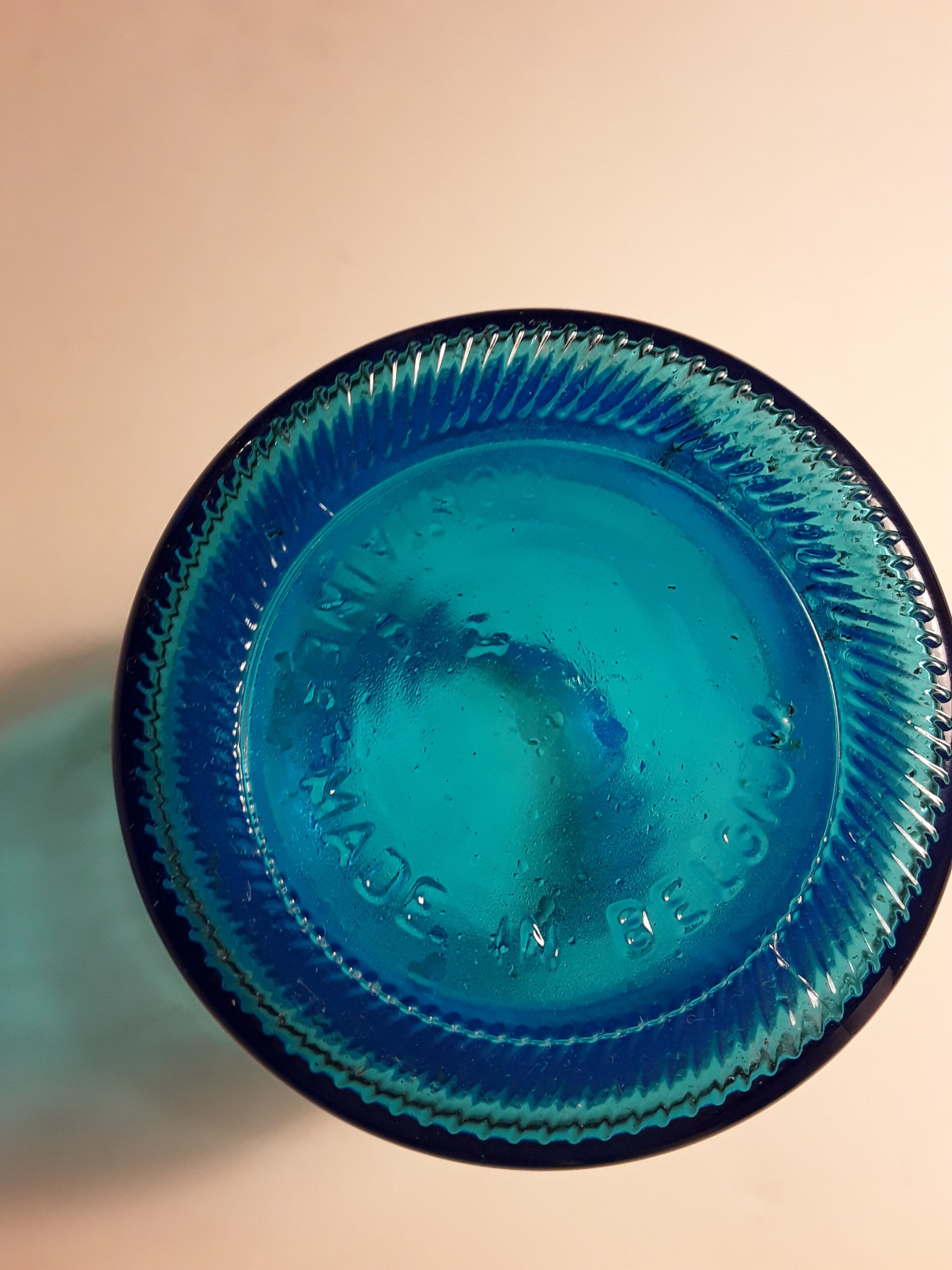 Vintage blue glass bottles 60