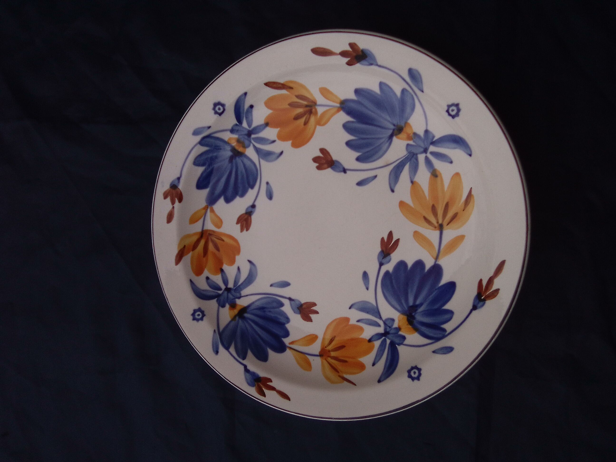 Hollow plate in Sarreguemines earthenware model Saverne diam 24 cm