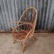 Fauteuil enfant en osier rotin vintage