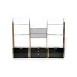 Brass laced library shelf by Kim Moltzer 1970