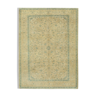 Tapis en laine beige 247 cm x 326 cm fait à la main