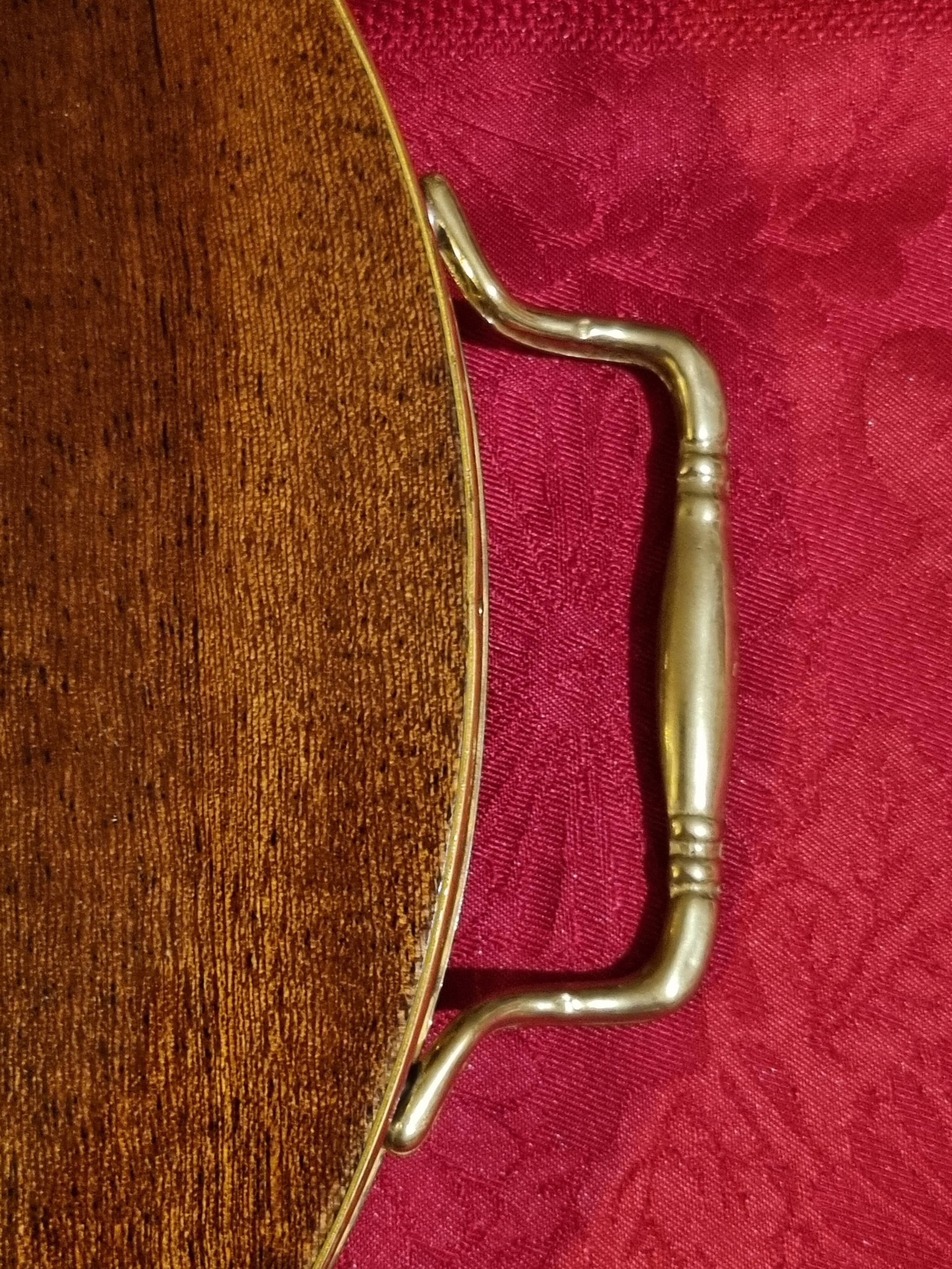 round service tray in Italian marquetry