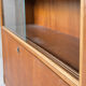 Vintage teak secretary with sliding display cabinet, 1960s.