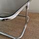 Table basse style bauhaus verre et chrome années 70