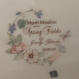 Small oval English earthenware dish Muott Meakin décor Spring Fields
